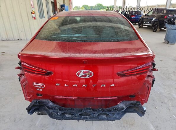 KMHD74LF6KU842031 2019 HYUNDAI ELANTRA Red Вид ззаду
