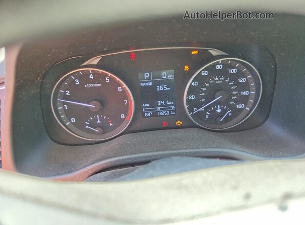 KMHD74LF7HU094737 2017 HYUNDAI ELANTRA Black Widok zestawu wskaźników