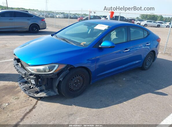 KMHD74LF7HU173132 2017 HYUNDAI ELANTRA Blue Передня ліва чверть