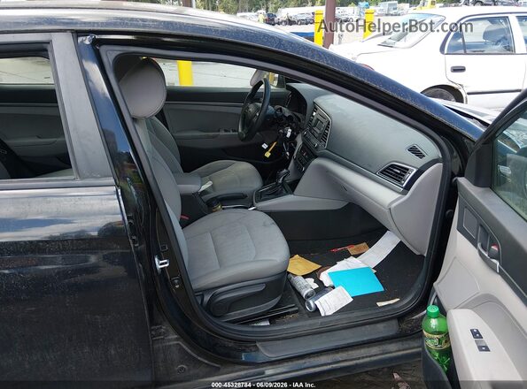 KMHD74LF7HU384816 2017 HYUNDAI ELANTRA Black Widok wnętrza z przodu
