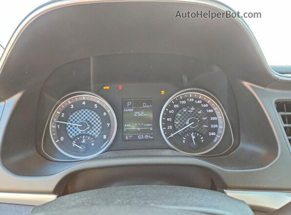KMHD74LF7LU985636 2020 HYUNDAI ELANTRA Silver Instrument cluster view