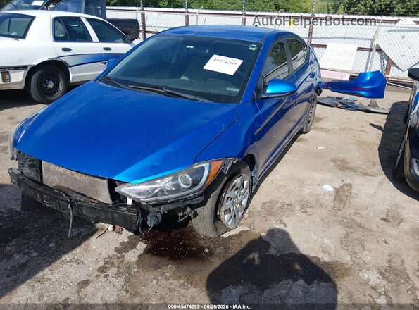 KMHD74LF8HU082726 2017 HYUNDAI ELANTRA Blue Передня ліва чверть