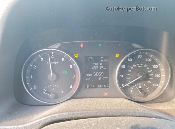 KMHD74LF8JU567051 2018 HYUNDAI ELANTRA Silver ხელსაწყოთა პანელის ხედი