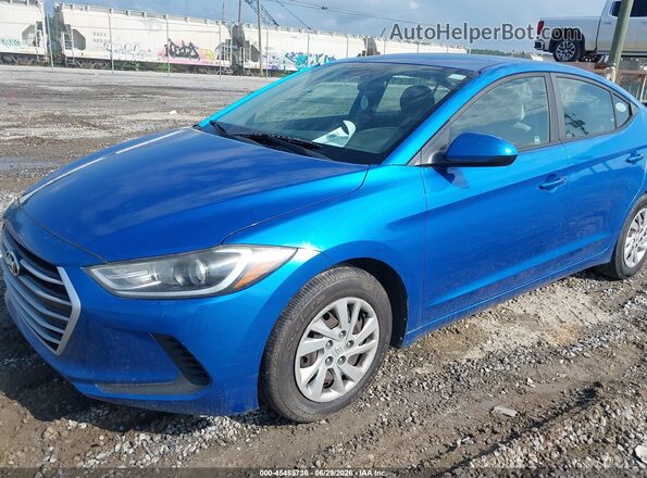 KMHD74LF9HU074926 2017 HYUNDAI ELANTRA Blue Front view
