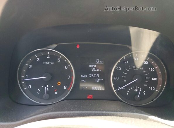 KMHD74LF9HU359075 2017 HYUNDAI ELANTRA Gray Instrument cluster view