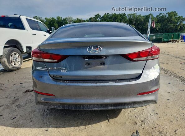 KMHD74LF9JU613440 2018 HYUNDAI ELANTRA Gray Widok z tyłu