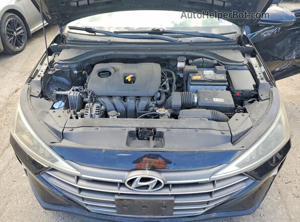 KMHD74LF9KU781192 2019 HYUNDAI ELANTRA Black Widok wnętrza z tyłu