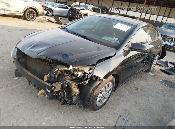 KMHD74LF9LU945316 2020 HYUNDAI ELANTRA Black Առջևի ձախ երեք քառորդ տեսարան