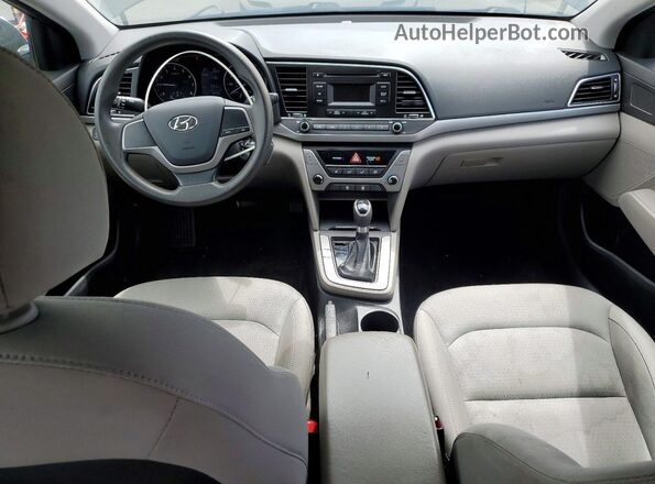 KMHD74LFXHU061747 2017 HYUNDAI ELANTRA Black წინა პანელის ხედი