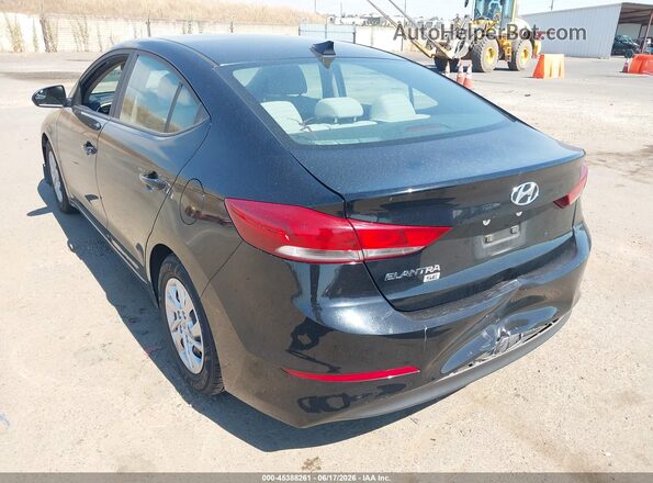 KMHD74LFXHU128900 2017 HYUNDAI ELANTRA Black Tył lewy
