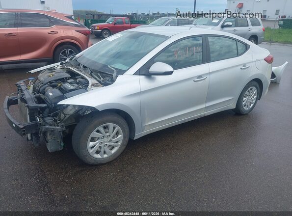 KMHD74LFXHU324707 2017 HYUNDAI ELANTRA Серебряный Передняя левая четверть