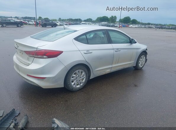 KMHD74LFXHU324707 2017 HYUNDAI ELANTRA Серебряный Задняя правая четверть
