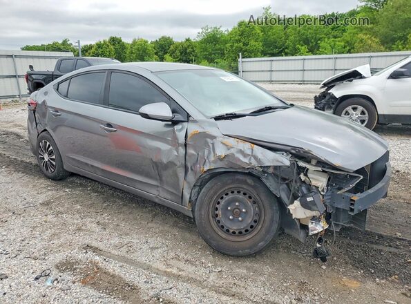KMHD74LFXJU594879 2018 HYUNDAI ELANTRA Серый Передняя правая четверть