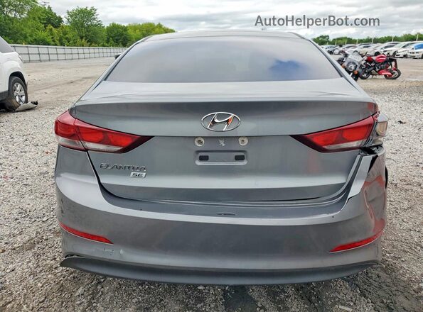 KMHD74LFXJU594879 2018 HYUNDAI ELANTRA Серый Вид сзади