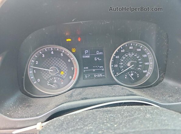 KMHD74LFXKU753353 2019 HYUNDAI ELANTRA Gray Вид щитка приладів