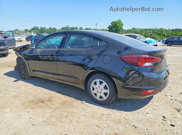 KMHD74LFXKU756043 2019 HYUNDAI ELANTRA Black უკანა მარცხენა