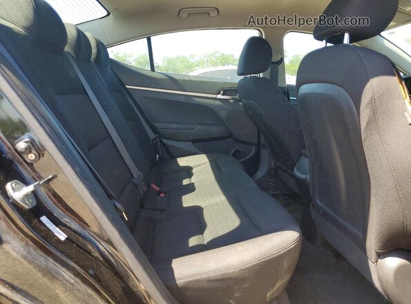 KMHD74LFXKU756043 2019 HYUNDAI ELANTRA Black უკანა სავარძლების ხედი
