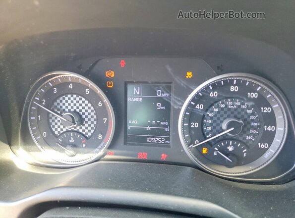 KMHD74LFXKU756043 2019 HYUNDAI ELANTRA Black ხელსაწყოთა პანელის ხედი