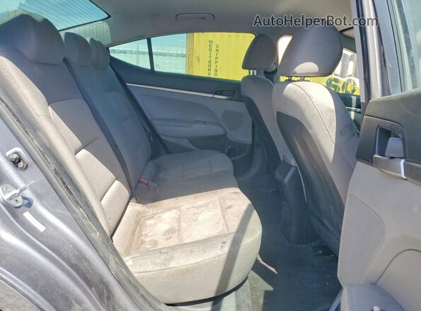 KMHD74LFXKU872729 2019 HYUNDAI ELANTRA Gray Widok tylnych siedzeń