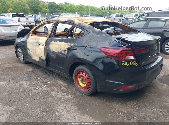 KMHD74LFXKU888784 2019 HYUNDAI ELANTRA Черный Задняя левая четверть