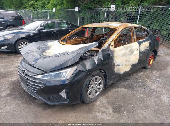 KMHD74LFXKU888784 2019 HYUNDAI ELANTRA Черный Передняя левая четверть