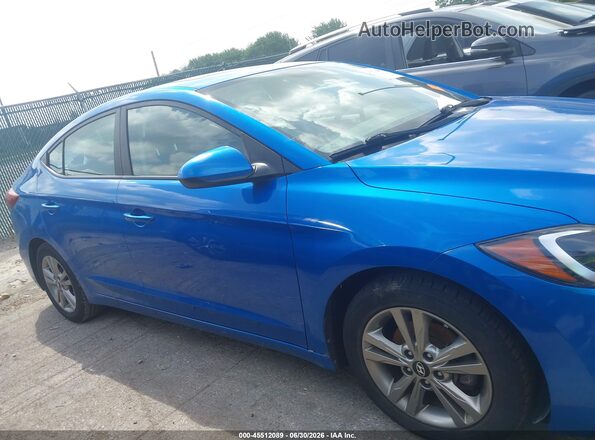 KMHD84LF0HU327063 2017 HYUNDAI ELANTRA Blue Вид задньої частини салону