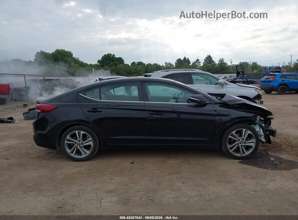 KMHD84LF0JU547860 2018 HYUNDAI ELANTRA Black Widok wnętrza z tyłu