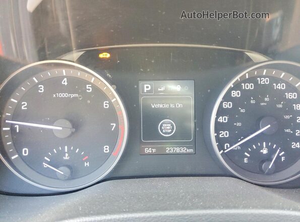 KMHD84LF0JU579773 2018 HYUNDAI ELANTRA Оранжевый Вид щитка приборов