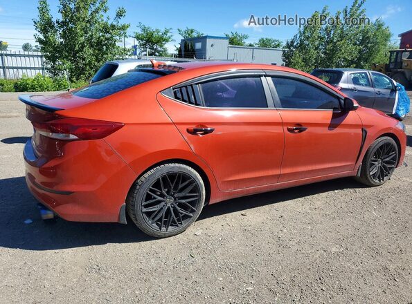 KMHD84LF0JU579773 2018 HYUNDAI ELANTRA Оранжевый Задняя правая четверть
