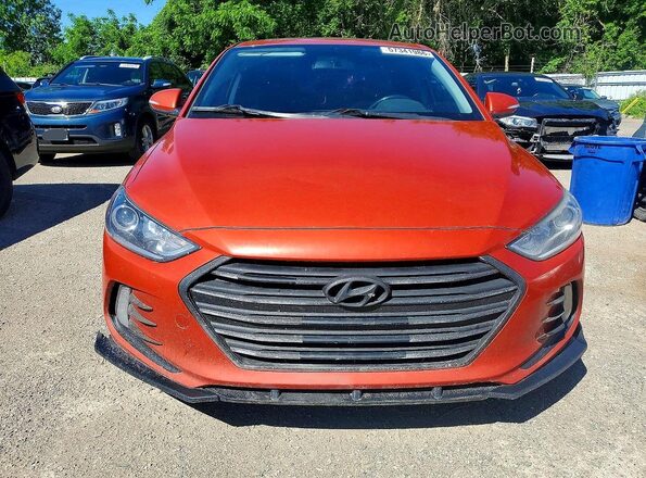 KMHD84LF0JU579773 2018 HYUNDAI ELANTRA Оранжевый Вид спереди