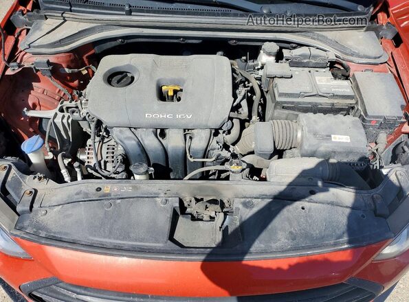 KMHD84LF0JU579773 2018 HYUNDAI ELANTRA Оранжевый Вид задней части салона