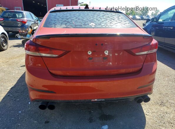 KMHD84LF0JU579773 2018 HYUNDAI ELANTRA Оранжевый Вид сзади