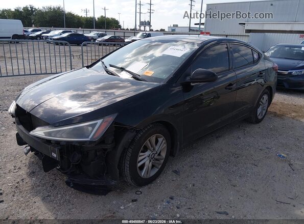 KMHD84LF0LU977018 2020 HYUNDAI ELANTRA Black Առջևի ձախ երեք քառորդ տեսարան