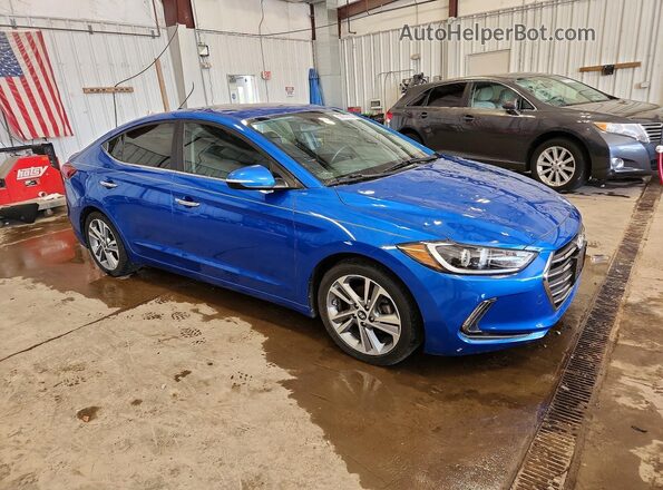 KMHD84LF1HU135473 2017 HYUNDAI ELANTRA Синий Передняя правая четверть
