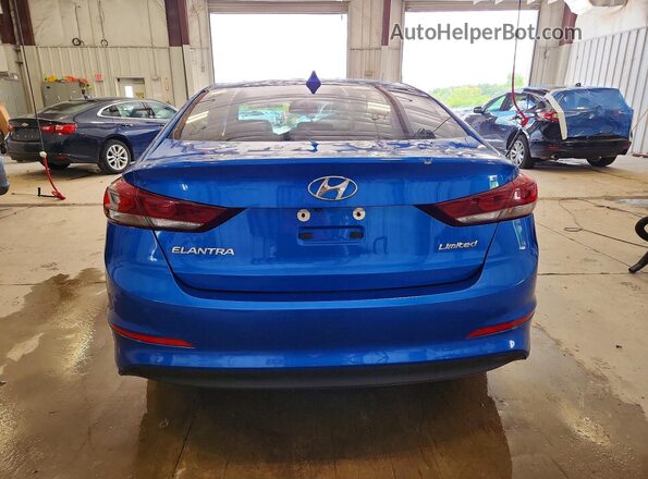 KMHD84LF1HU135473 2017 HYUNDAI ELANTRA Синий Вид сзади