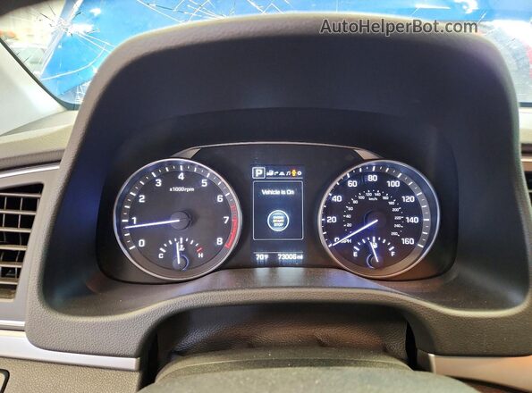 KMHD84LF1HU135473 2017 HYUNDAI ELANTRA Синий Вид щитка приборов