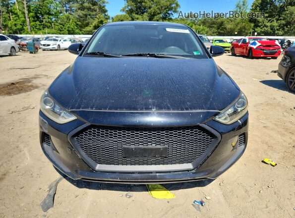 KMHD84LF1HU214285 2017 HYUNDAI ELANTRA Black Front view