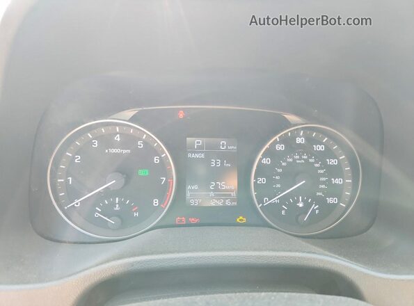 KMHD84LF1HU214285 2017 HYUNDAI ELANTRA Black Instrument cluster view