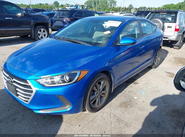 KMHD84LF1HU429066 2017 HYUNDAI ELANTRA Blue Vista tres cuartos delantera izquierda