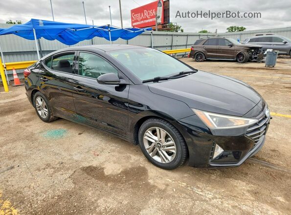 KMHD84LF1KU730377 2019 HYUNDAI ELANTRA Black Передня права чверть