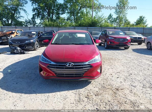 KMHD84LF1KU772595 2019 HYUNDAI ELANTRA Burgundy Սալոնի հետևի տեսք