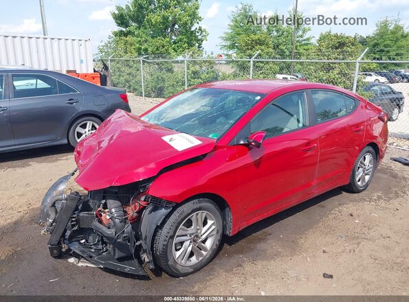KMHD84LF1KU780986 2019 HYUNDAI ELANTRA Red Передня ліва чверть