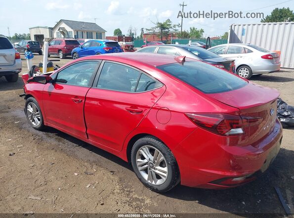 KMHD84LF1KU780986 2019 HYUNDAI ELANTRA Red Задня ліва чверть