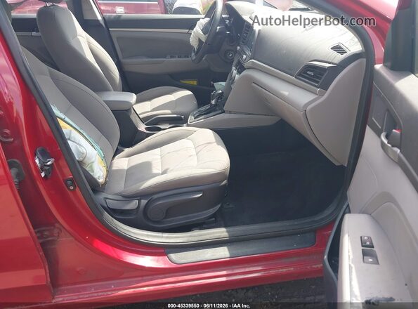 KMHD84LF1KU780986 2019 HYUNDAI ELANTRA Red Вид салону спереду