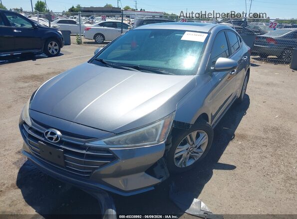 KMHD84LF1KU857842 2019 HYUNDAI ELANTRA Серый Передняя левая четверть