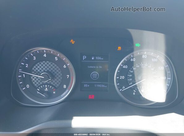 KMHD84LF1KU857842 2019 HYUNDAI ELANTRA Серый Вид задних сидений