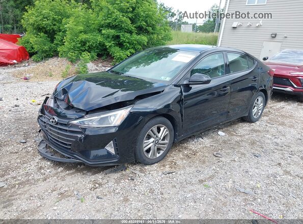 KMHD84LF1LU986455 2020 HYUNDAI ELANTRA Black Առջևի ձախ երեք քառորդ տեսարան