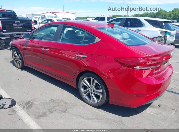 KMHD84LF2HU263429 2017 HYUNDAI ELANTRA Red Trasero izquierdo