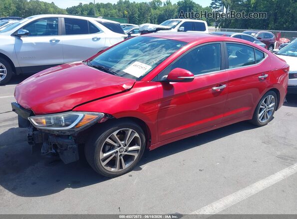 KMHD84LF2HU263429 2017 HYUNDAI ELANTRA Red Vista tres cuartos delantera izquierda