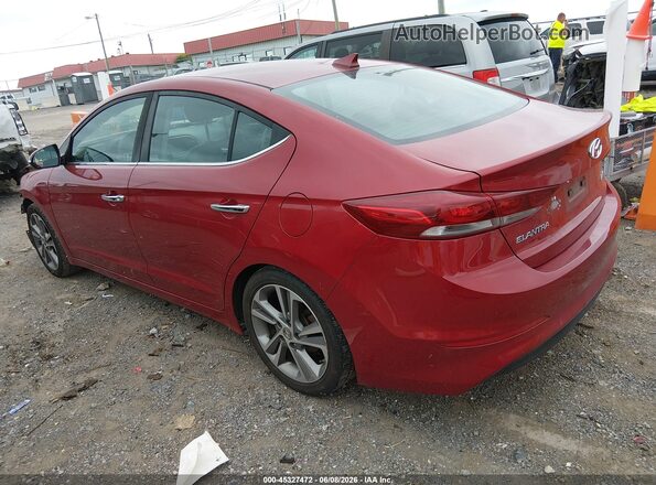 KMHD84LF2HU328201 2017 HYUNDAI ELANTRA Red Rear left